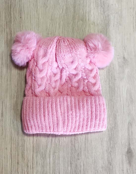 Gorro Lana Infantil doble pompon