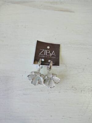 AROS COLGANTE FLOR PLATEADO