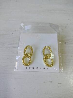 AROS COLGANTE ESLABONES DORADOS