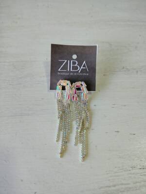 AROS DE FIESTA TIRA STRASS COMBINADO CON CRISTALES TORNASOLADO