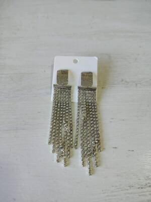 AROS DE FIESTA PLATEADO CON LLUVIA DE STRASS