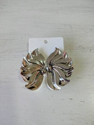 AROS CHAPON ESTILO HOJAS PLATEADAS