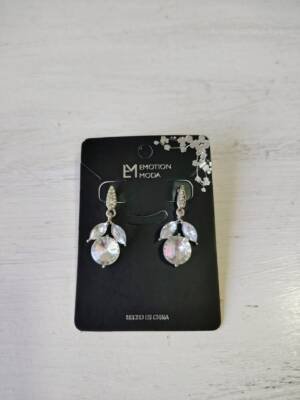 AROS DE FIESTA COLGANTE DE PIEDRAS TRANSPARENTES