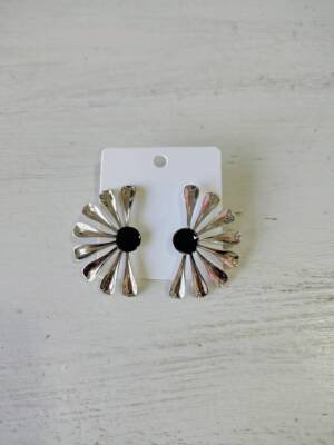 AROS CHAPON SEMIL FLOR PLATEADO