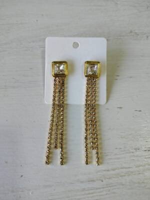 AROS DE FIESTA COLGANTE CON STRASS DORADO